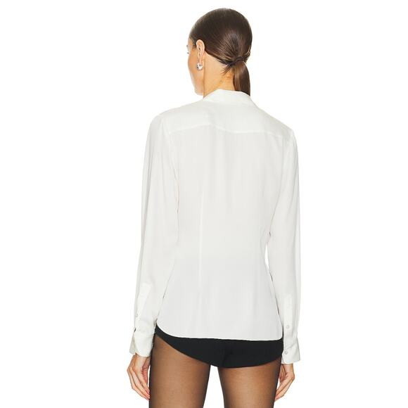 THEORY Classic Fitted Silk Shirt XL NWT - Picture 3 of 7